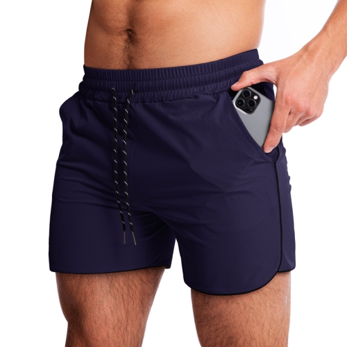 Mens Athletic Shorts Summer Casual 3 / 10 Pants, Size: S(Navy)