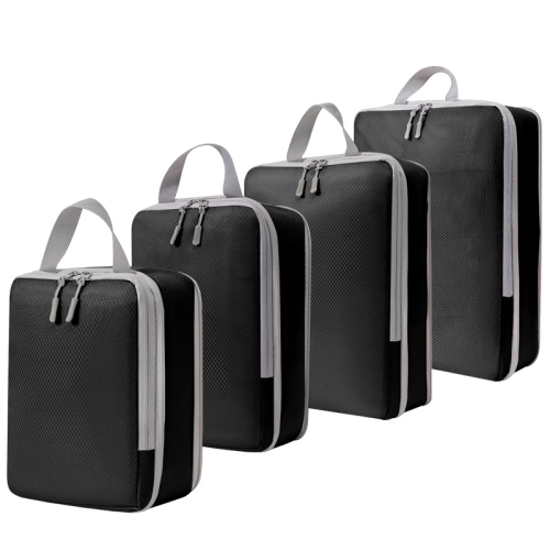 Cubi di imballaggio a compressione 4 in 1 Borse da viaggio espandibili  Organizzatore di bagagli (Beige)