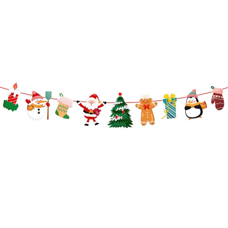 

Christmas Alphabet Pull Flag Holiday Party Venue Decoration, Model: HL026