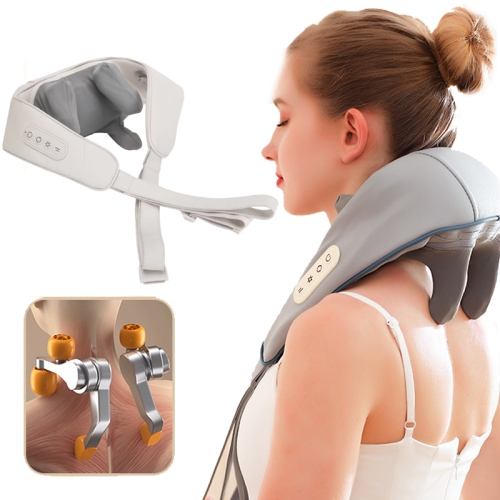 

Electric Neck And Shoulder Massager Shiatsu Back Neck Massager With Heat(White)