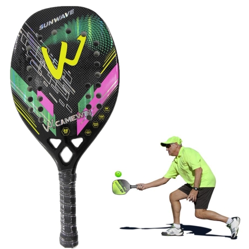 CAMEWIN Raqueta de tenis de playa de fibra de carbono 3K Paleta de tenis  EVA suave (