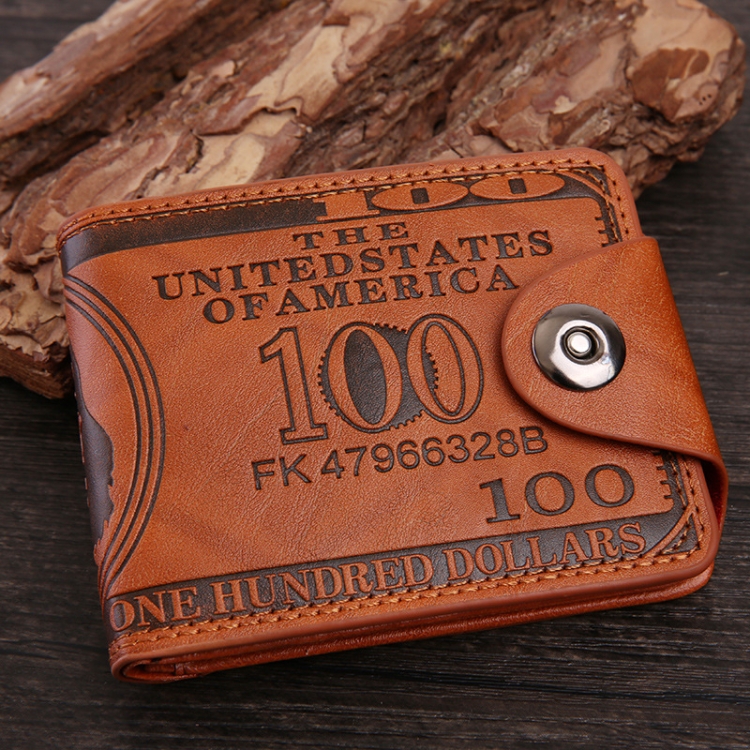 

Retro Dollar Pattern Magnetic Buckle Multi-card Slot Wallet(Coffee)