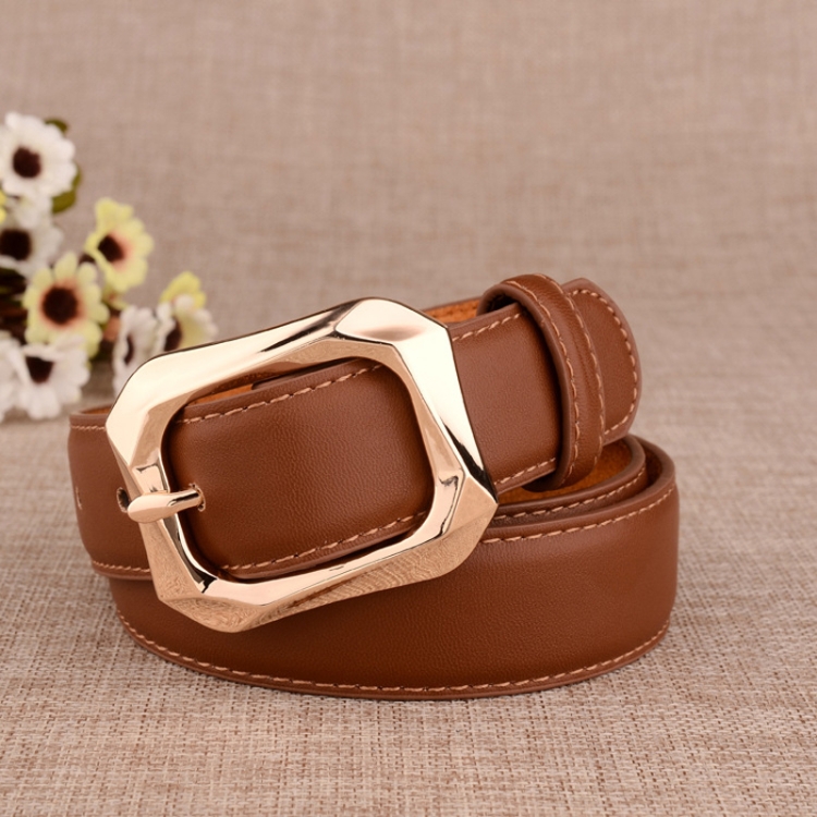 

Women Pin Buckle Belt Casual Versatile Clothing Accessories Waist Band(Brown)