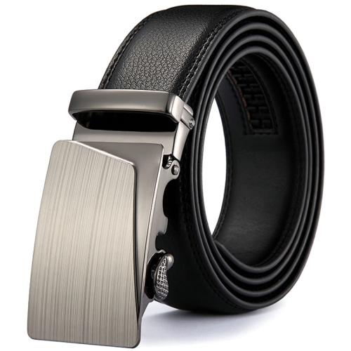 

Men Automatic Buckle Belt Leather Waistband Business Style Trouser Belt Model 11