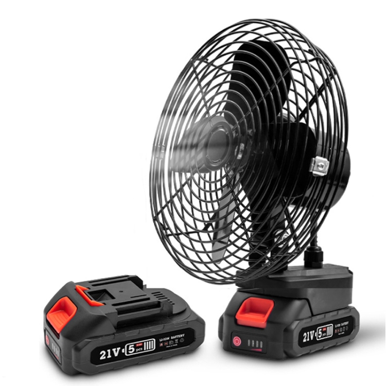

HILDA Portable Powerful Fan Outdoor Hair Dryer, US Plug, Style: 8 inch With 2 Battery+1 Charger(3000mAh)