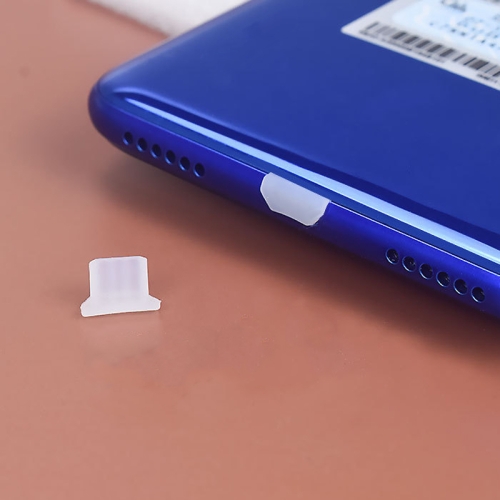

Micro USB Universal Cell Phone Dust Plug Power Silicone Charging Port Plug(Transparent)