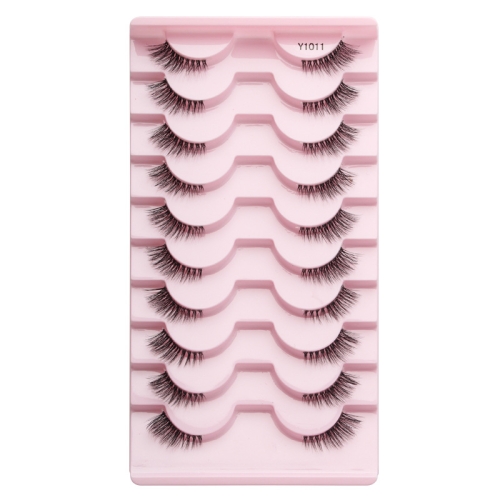 

10pairs Half False Eyelashes with Transparent Stems Natura Extension Lashes Y1011