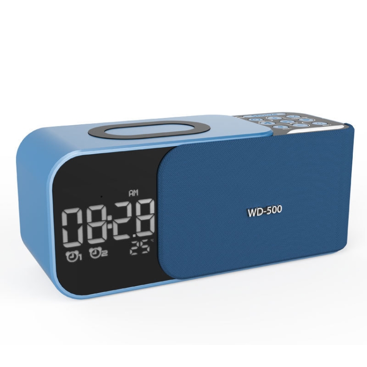 

WD-500 Multifunctional Wireless Charging Bluetooth Speaker Clock With Night Light(Quiet Blue)