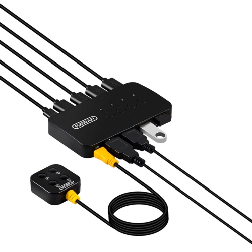 

FJGEAR FJ-U404 USB2.0 4 In 4 Out Sharing Switcher With Controller