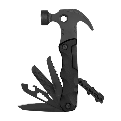 

Multifunctional Life-saving Claw Hammer Car Survival Tools Foldable Outdoor Tool Hammer(Black)