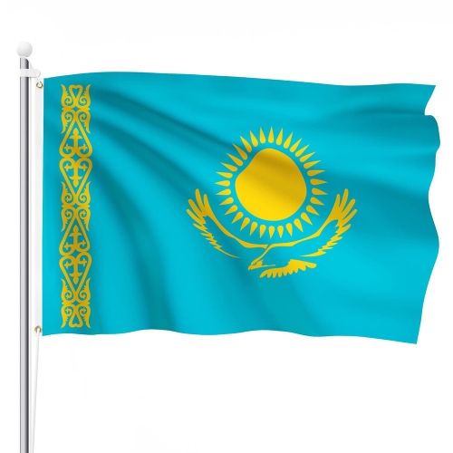 90 x 150cm Kazakhstan National Flag Polyester Decorative Flag