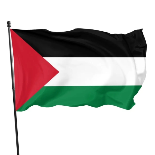 90 x 150cm Palestine Flag No. 4 Polyester Fabric Decorative Flag led waterproof indoor outdoor wall light round four sided illumination surface mounted garden corridor porch light
