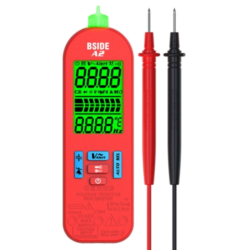 

BSIDE A2 Charging Model Mini Digital Auto-Ranging Pencil Multimeter, Specification: With Tool Pack