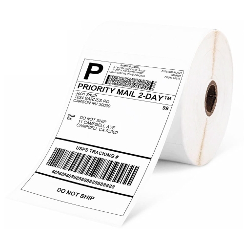 500sheets 4×6 Inch Stickers Thermal Label Paper For Phomemo PM-246S / PM-241BT / D520BT, Style: Roll Paper White