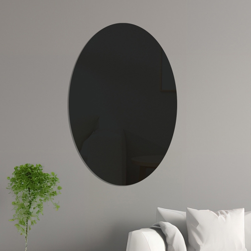 

42cm x 27cm Oval Acrylic Mirror Stereo Wall Stickers Home Decoration Soft Mirror(Black)