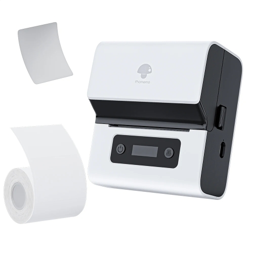 Phomemo M221 Stampante termica per etichette wireless Etichettatrice per  codici a barre Bluetooth (Bianco)