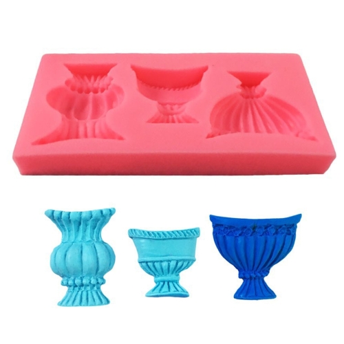 

DIY Retro Wine Glass Vase Teapot Silicone Fondant Cake Chocolate Mold, Model: 50-1159-A