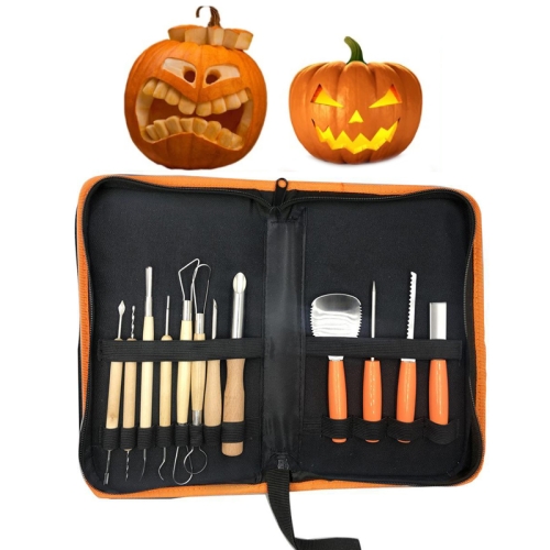 

12-in-1 Halloween Pumpkin Carving Set Stainless Steel Pumpkin Carving Kit With Storage Bag