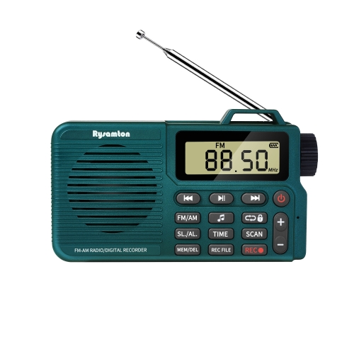 QL-221 Multifunktionales tragbares  Bluetooth-Plug-In-Karten-Zweiband-FM/AM-Aufnahmeradio, Stil: US-Version  (Dunkelgrün)