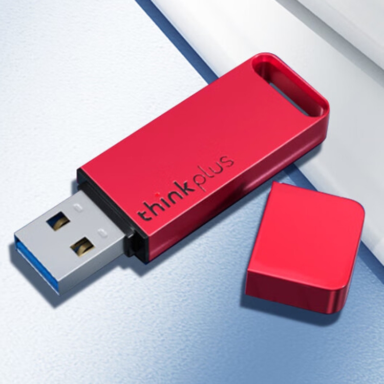 Lenovo Thinkplus TU100 High Speed Flash Drive Mini USB Memory Disk  With Metal Plug And Cap, Capacity: 128G(Red)
