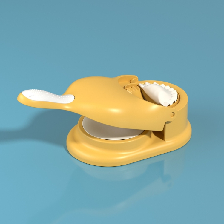 

2-in-1 Dumpling Maker Manual Dumpling Wrapper Making Mould for Household Kitchen(Yellow)