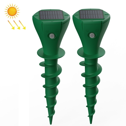 

2pcs /Pack Outdoor Farm Mouse Repeller Solar Ultrasonic Rechargeable IP65 Waterproof Electronic Repeller(Green)