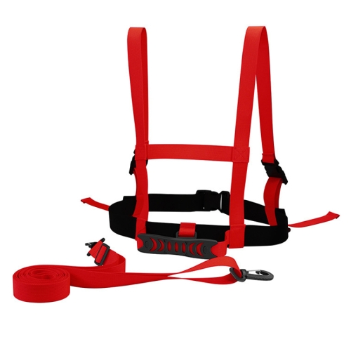 

Outdoor Ski Training Chest Carrier Child Safety Fall Prevention Traction Lanyard(Red)