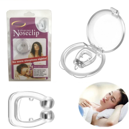 Dispositivo anti-ronco magnético, clipe nasal para parar de roncar, ajuda para dormir, proteção para apneia, embalagem em blister