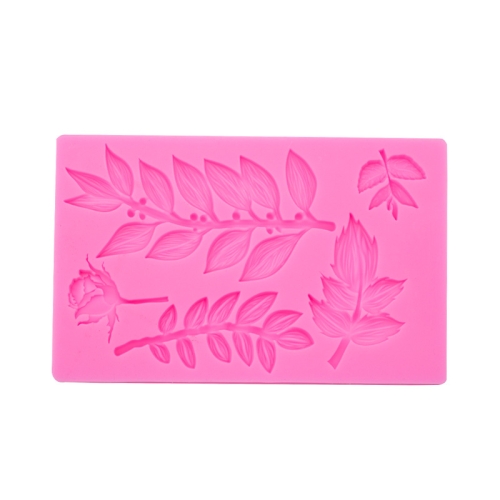 

Rose Branch Flower Vine Silicone Mold Fondant Cake Baking Mold Glue Decorative(Pink)