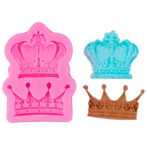 

Crown Silicone Chocolate Fondant Baking Cake Mold Handmade Soft Pottery Glue Mold(Pink)