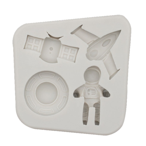 

Astronaut Planet Rocket Silicone Fondant Chocolate Mold Cake Decorating Accessories Tools(Grey)