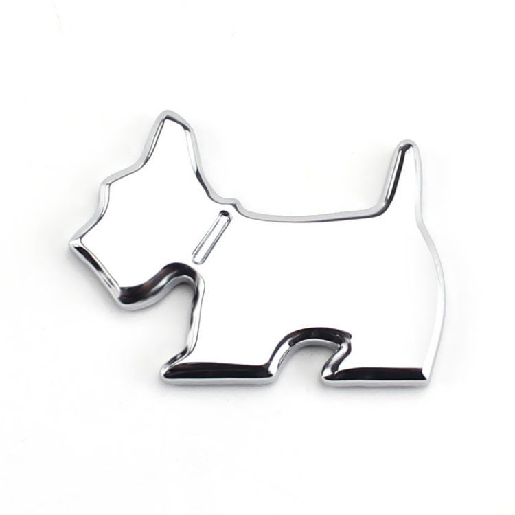 

3D Cute Car Decoration Body Scratch Blocking Sticker, Color: Silver Puppy