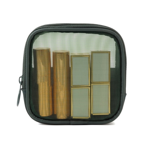 

Travel Waterproof Toiletry Bag Portable Transparent Handheld Cosmetic Bag, Style: Small Olive Green