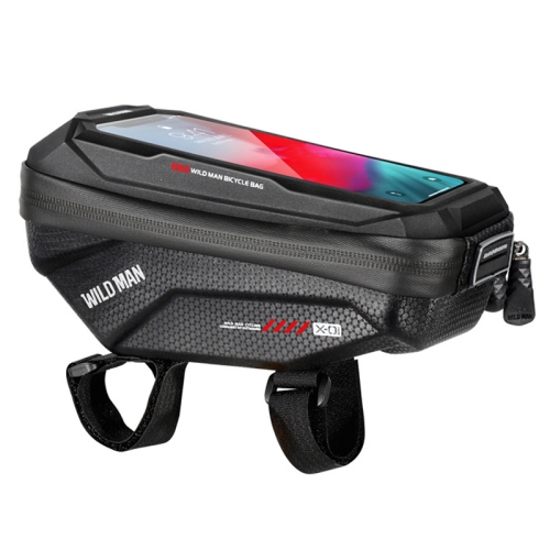 

WILD MAN X1 1L EVA Hard Shell Bicycle Phone Touch Screen Handlebar Bag Waterproof Cycling Bag(Red)