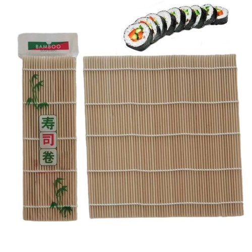 

23 x 22cm Bamboo Sushi Roll Non Adhesive Sushi Curtain(White)