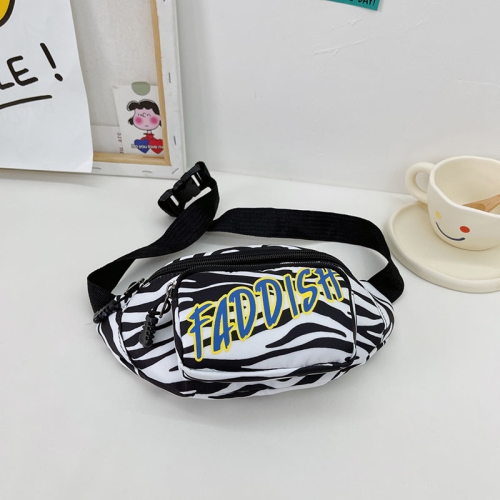 

Children Alphabet Shoulder Chest Bag Outing Accessory Crossbody Bag(Zebra Stripes)