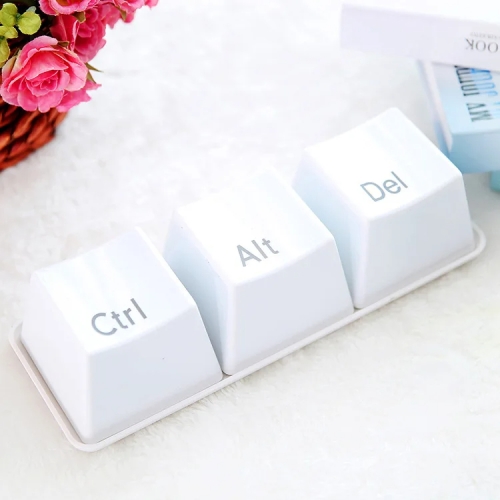 

3pcs/set 301-400ML Keyboard Button Shape Cup Coffee Cup(White)