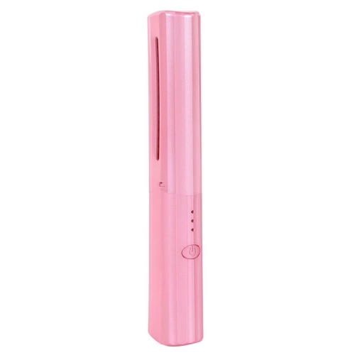 

2 In 1 Portable USB Rechargeable Hair Curler Dual Usage Hair Straightening Comb(Pink)