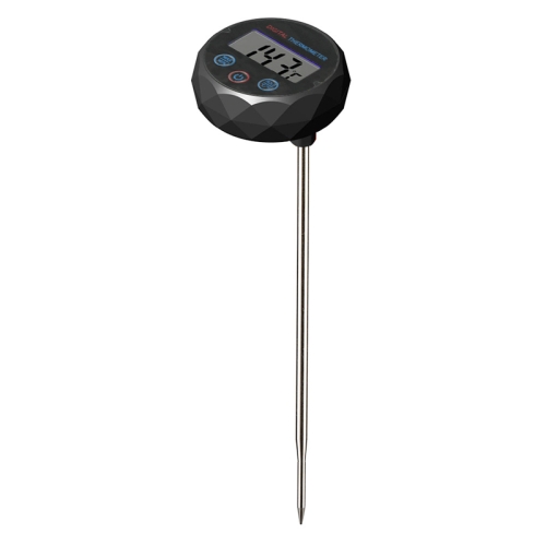 Milchkaffee-Handbraukessel-Thermometer mit Stifthalter,  Lebensmittelthermometer, wasserdicht (ganz schwarz)