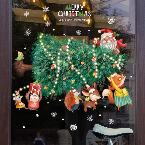 30x45cm Christmas Static Wall Stickers Glass Window Christmas Decoration Poster, Style: SDJ2320