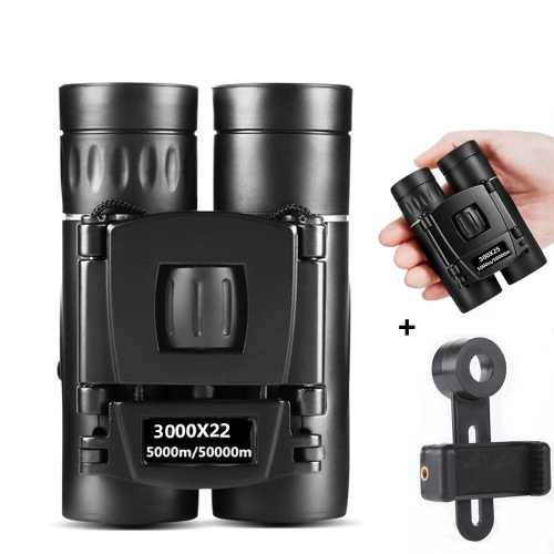 

3000 x 22 With Phone Clip HD Powerful Folding Binoculars for Hunting Outdoor Camping