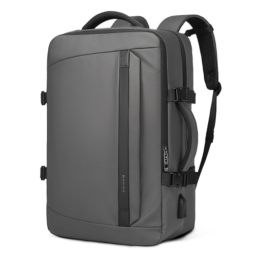 

BANGE BG-2892 Mens Business Double-Shoulder Backpack Large Capacity Traveling Computer Bag(Gray)