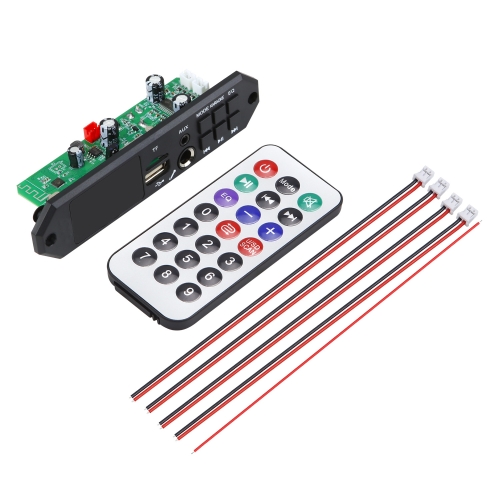 

80W 12V Bluetooth MP3 Decoder Board With Power Amplifier Color Screen Call Recording, Model: Small Remote Control