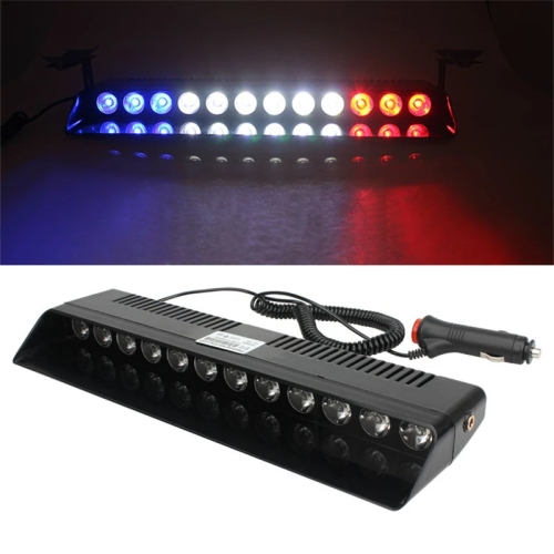 

12 LED Car Front Suction Cup High Brightness Strobe Light(Red White Blue)