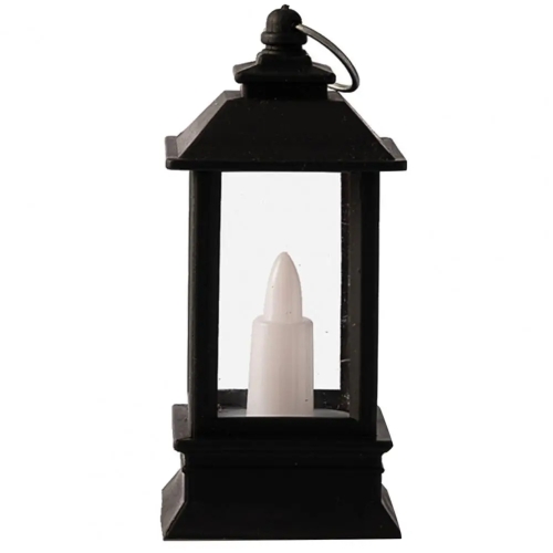 

LED Electronic Candlelight Christmas Decoration Retro Mini Horse Lantern(Black)