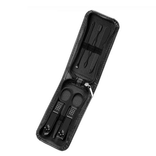 

6pcs /Set Portable Nail Clipper Kit Household Nail Clipper Pedicure Tools, Color: Black