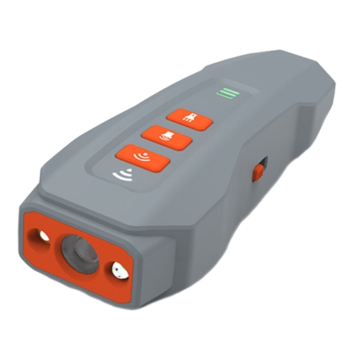 

LED Flashing Light Handheld Ultrasonic Bark Arrester Frequency Conversion Dog Training Device(Gray+Orange)