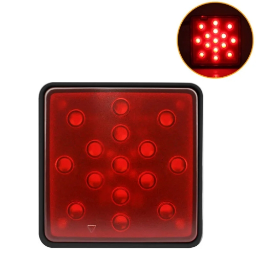 Luces de remolque LED para automóviles Luces de freno traseras universales,  color: carcasa roja 15 luces
