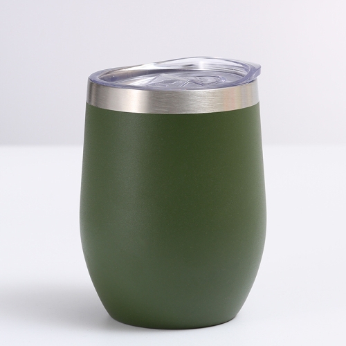 

12oz 354ML Stainless Steel Eggshell Mug Mini U-Shape Double Layer Vacuum Insulated Cup(Olive Green)