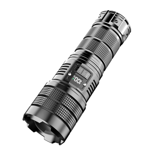 

X9 Outdoor White Laser Digital Display Zoom Flashlight Long Range Lighting Flashlight(without Batteries)